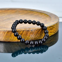 Load image into Gallery viewer, Black Obsidian Bracelet - Helps in Protection, Clarity, and Grounding - Suitable for Unisex
