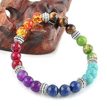 Load image into Gallery viewer, 7 Chakra Healing Bracelet &amp; 7 Chakra Crystal Tree Set - Enhance Energy &amp; Spiritual Balance
