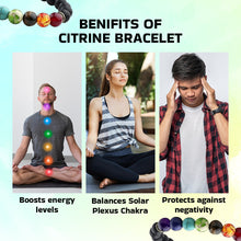 Load image into Gallery viewer, Certified 7 Chakra Crystal Bracelet with Black Obsidian Beads for Men &amp; Women: Reiki Healing
