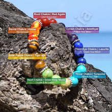 Load image into Gallery viewer, 7 Chakra Healing Bracelet &amp; 7 Chakra Crystal Tree Set - Enhance Energy &amp; Spiritual Balance
