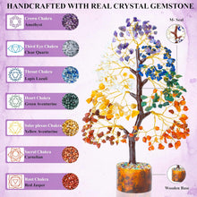 Load image into Gallery viewer, 7 Chakra Healing Bracelet &amp; 7 Chakra Crystal Tree Set - Enhance Energy &amp; Spiritual Balance
