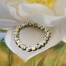 Load image into Gallery viewer, Dalmatian Jasper Bracelet - Helps in Joy, Positivity, and Emotional Balance - Suitable for Unisex
