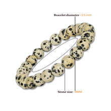 Load image into Gallery viewer, Dalmatian Jasper Bracelet - Helps in Joy, Positivity, and Emotional Balance - Suitable for Unisex
