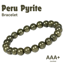 Load image into Gallery viewer, Certified Pyrite Bracelets(Pack of 2) Reiki Healing Crystal Stone 8 Mm Bracelet, Charged By Reiki Grandmaster &amp; Vastu Expert For Unisex Adult
