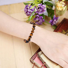 Load image into Gallery viewer, Certified Tiger Eye Brown Stone Bracelet: Will Power &amp; Protection for Unisex
