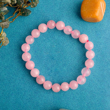 Load image into Gallery viewer, Certified Natural Rose Quartz Stone Bracelet: Unconditional Love &amp; Acceptance
