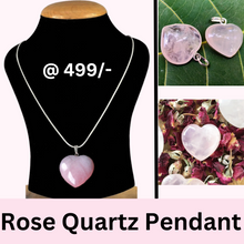 Load image into Gallery viewer, Reiki Crystal Products Natural Healing Stone Pendant Small Heart Shape Crystal Stone Pendant/Locket with Metal Chain for Reiki Healing and Crystal Healing Gemstone Size 15-20 mm Approx
