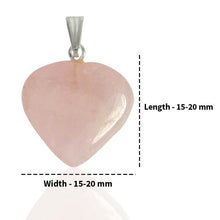 Load image into Gallery viewer, Reiki Crystal Products Natural Healing Stone Pendant Small Heart Shape Crystal Stone Pendant/Locket with Metal Chain for Reiki Healing and Crystal Healing Gemstone Size 15-20 mm Approx
