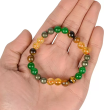 Load image into Gallery viewer, Money Magnet Crystal Bracelet For Wealth Income &amp; Prosperity Citrine, Hematite, Green Aventurine, Pyrite, Tiger Eye For Unisex
