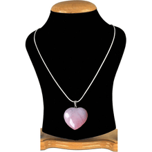 Load image into Gallery viewer, Reiki Crystal Products Natural Healing Stone Pendant Small Heart Shape Crystal Stone Pendant/Locket with Metal Chain for Reiki Healing and Crystal Healing Gemstone Size 15-20 mm Approx
